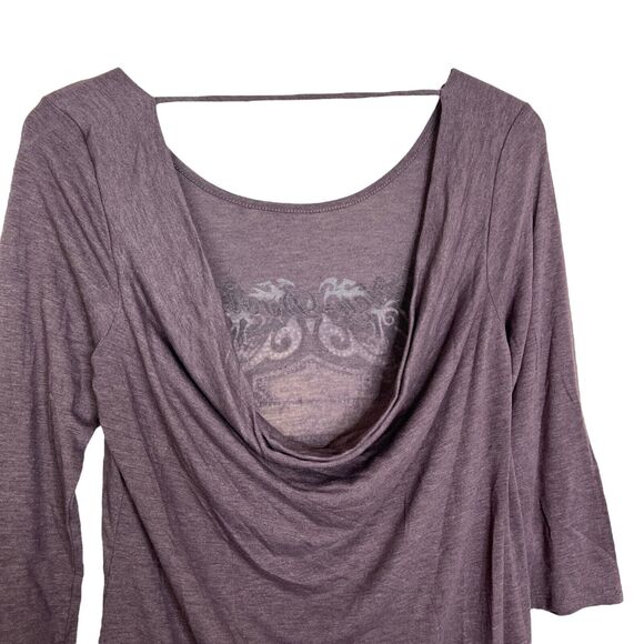 Harley Davidson Studded Retro Y2K Drape Open Back Top Shirt Brown Medium - Picture 4 of 6